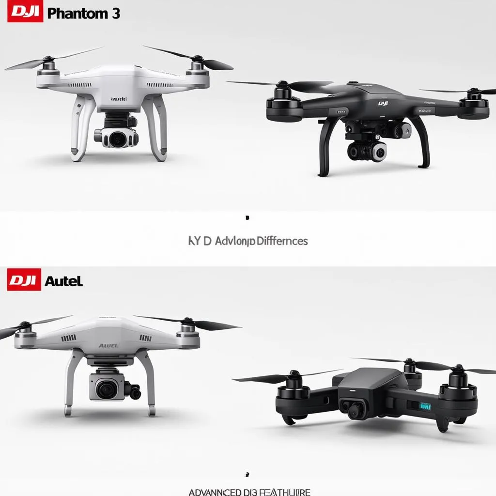 DJI Phantom 3 vs Autel drone