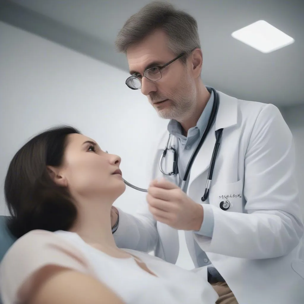 Compassionate Doctor Examining a Patient at Urgent Care