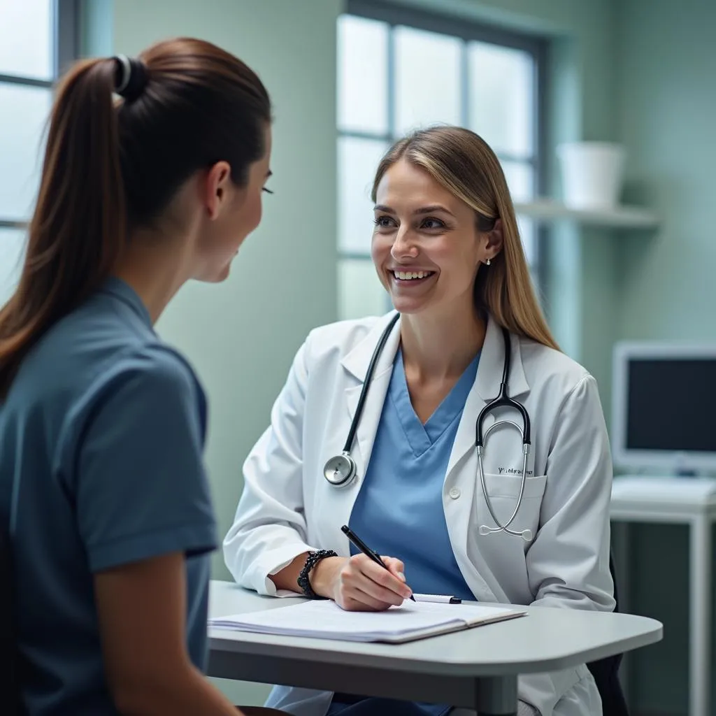 Doctor Examining Patient in Urgent Care