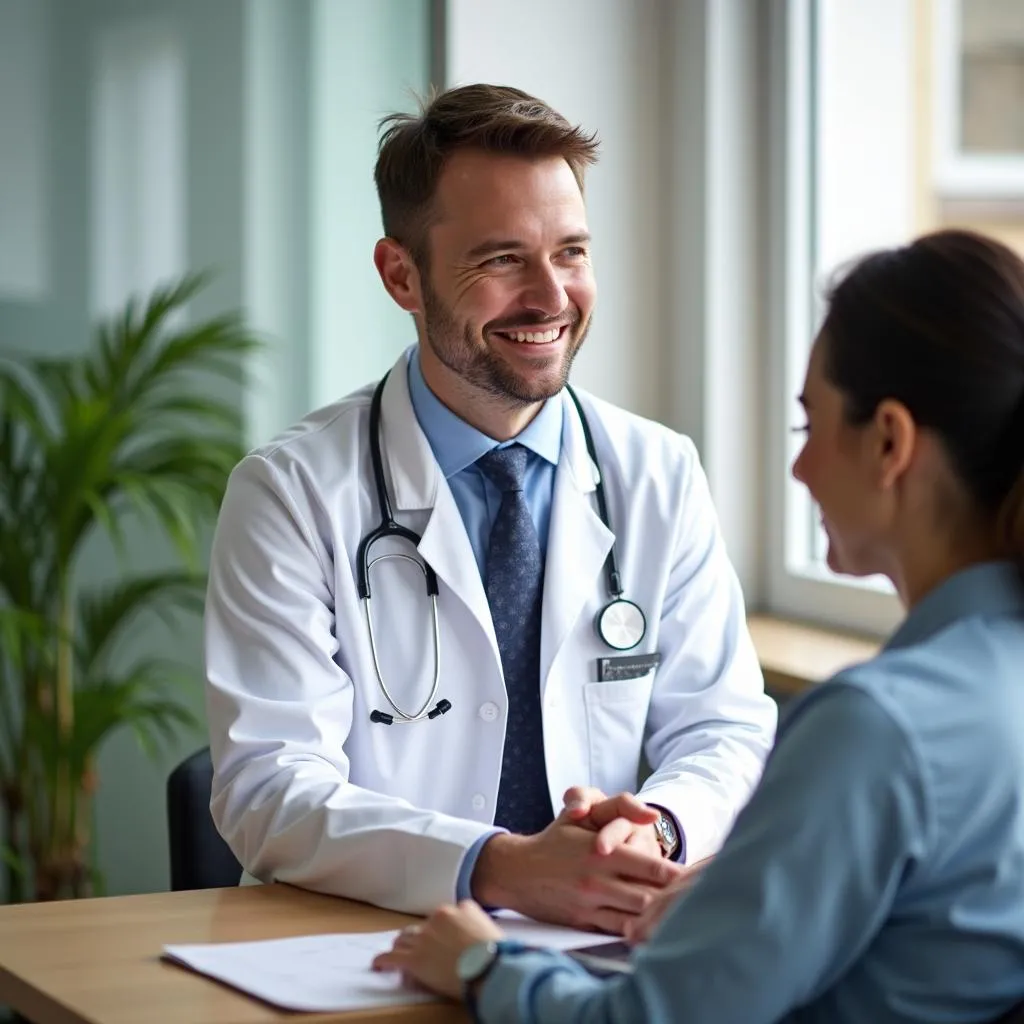 Doctor consulting with patient about their health