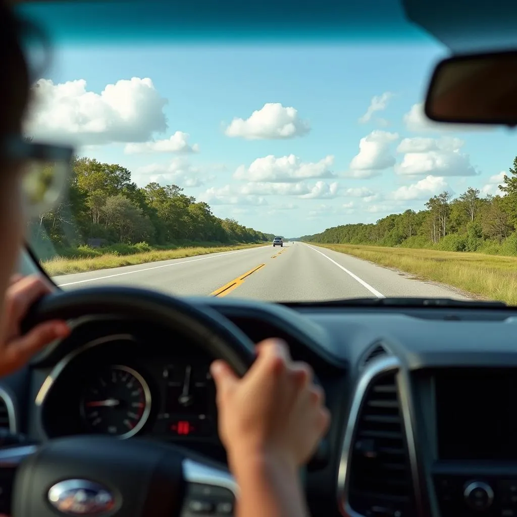 Driving a Rental Car on Florida Highway