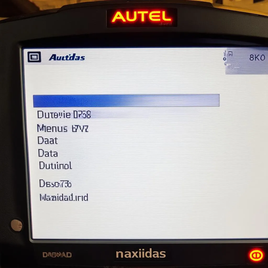 Autel Maxidas DS708 interface