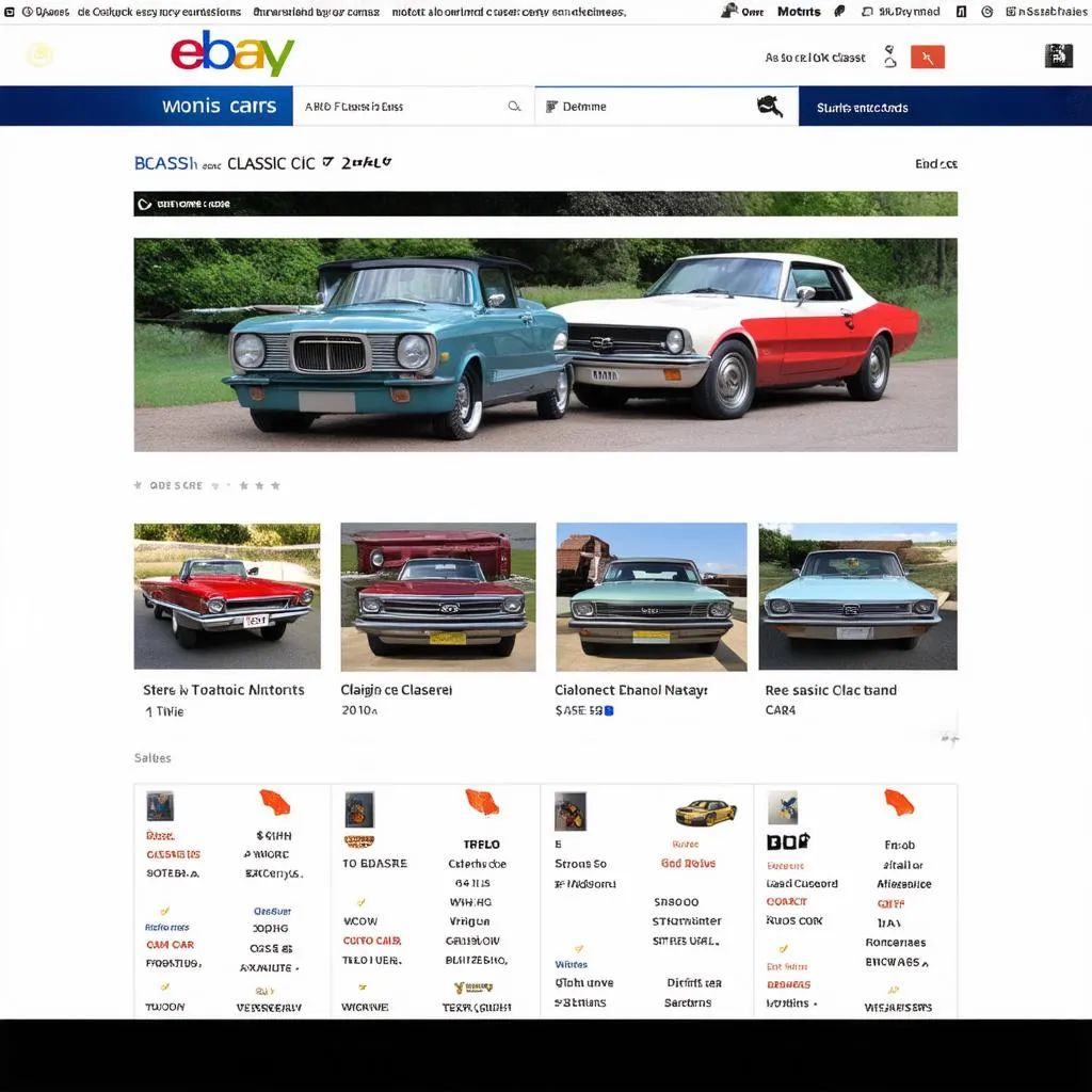 eBay Motors Classic Cars Homepage