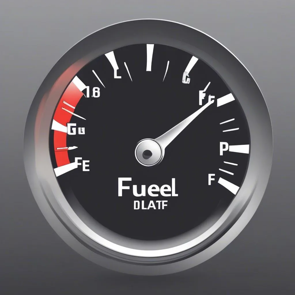 A fuel gauge showing a high fuel level despite frequent driving, emphasizing fuel efficiency