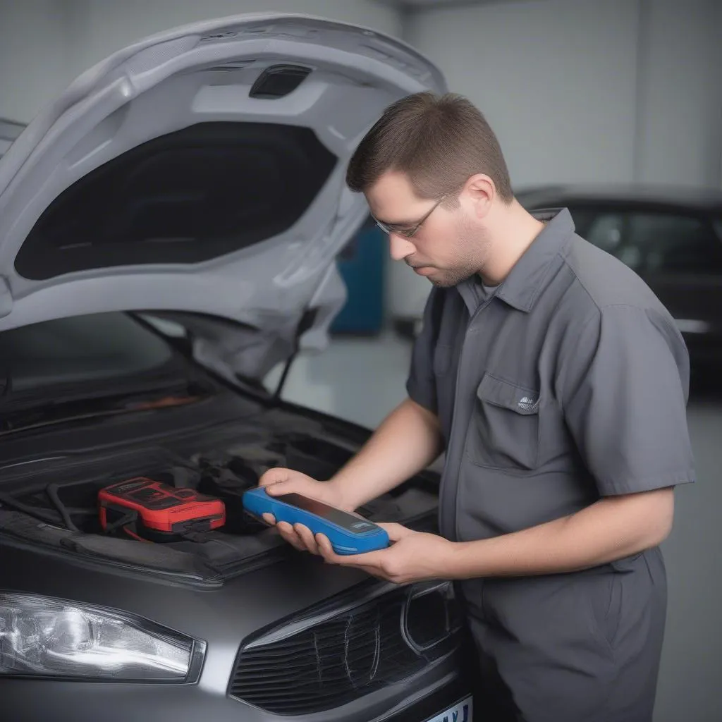 EFILive Scan Tool connected to a European Car