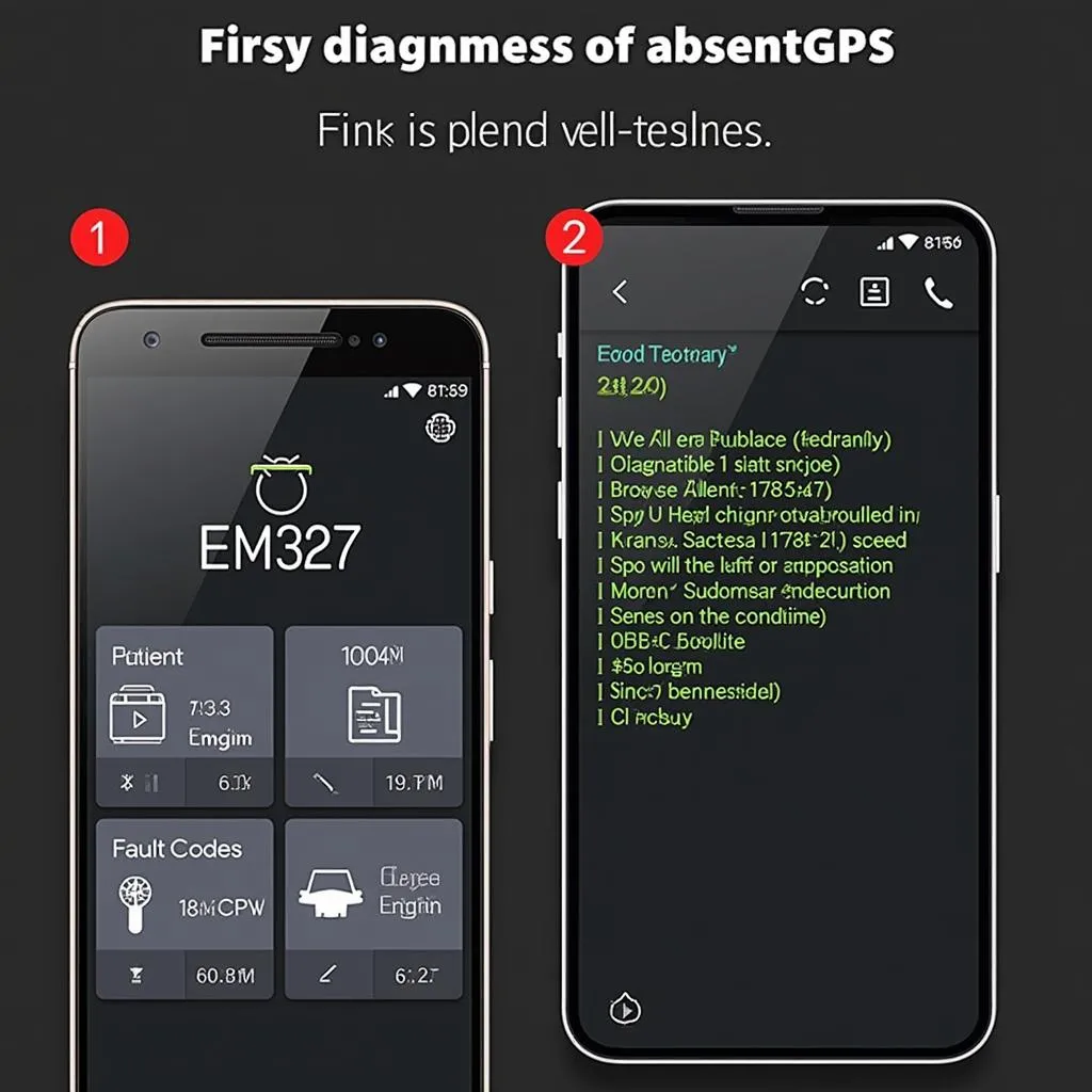 Smartphone displaying car diagnostic data from an ELM327 app