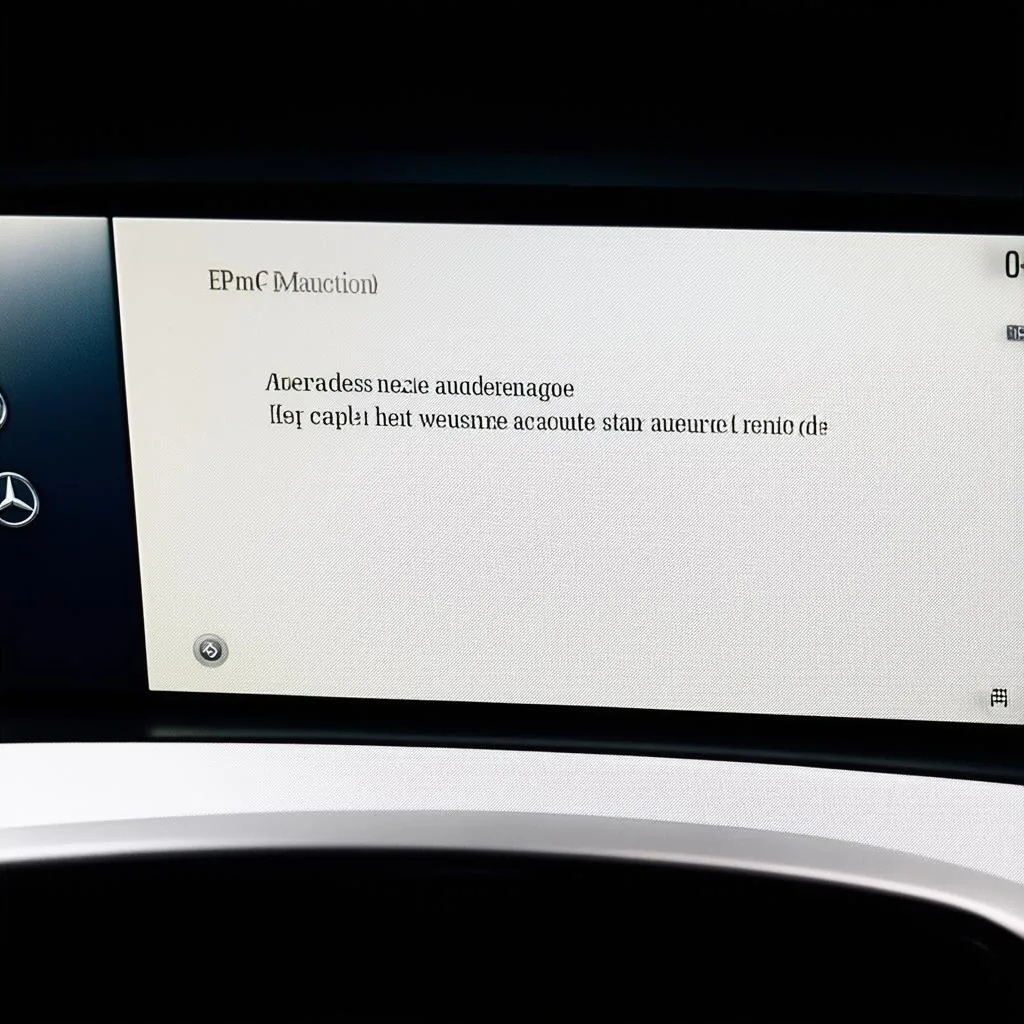 Mercedes EPC dashboard message