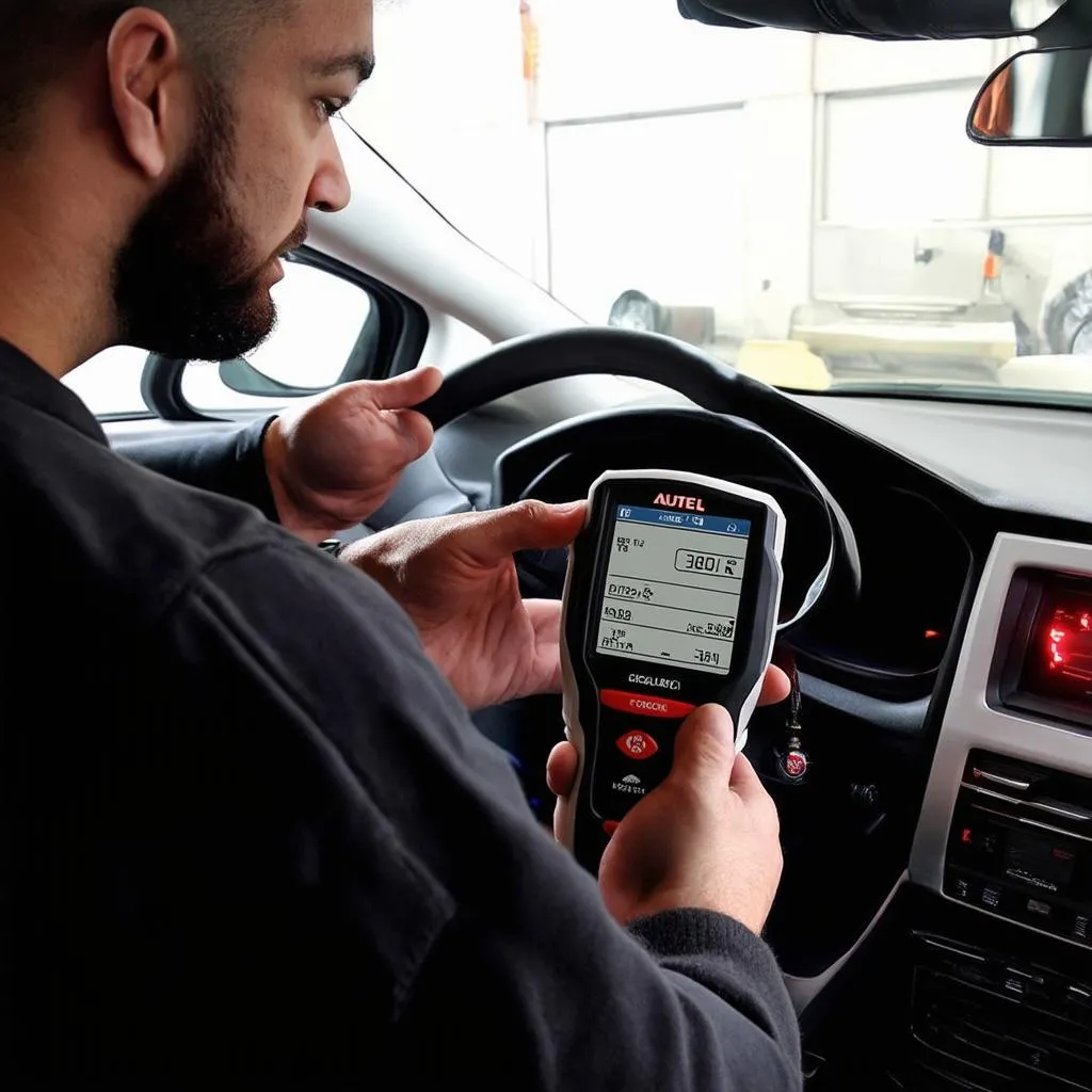 Diagnosing a European car with an Autel scanner