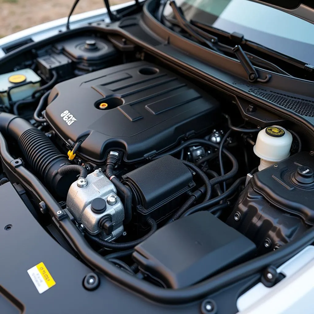 Modern European Car Engine Compartment