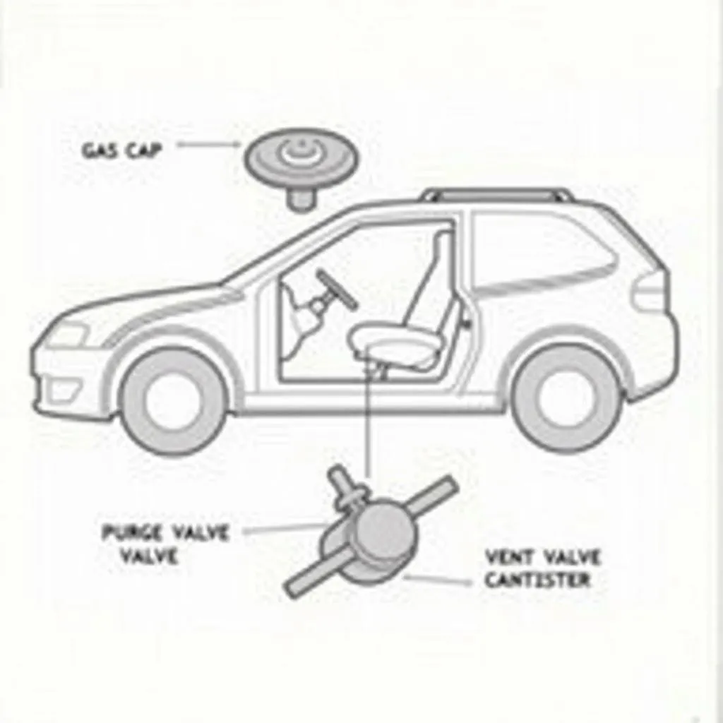 Car EVAP system components diagram