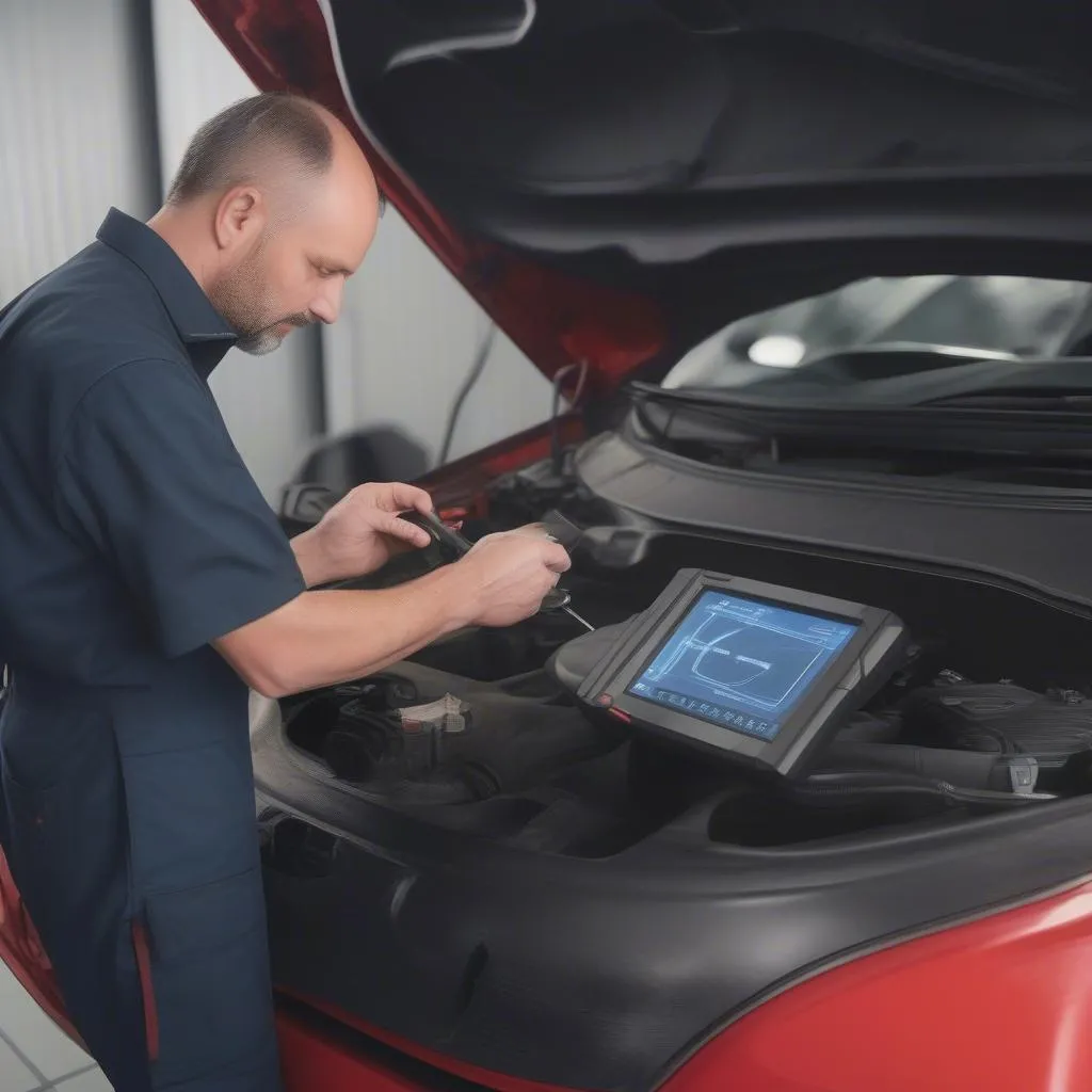 Farsight Scan Tool being used to diagnose a car