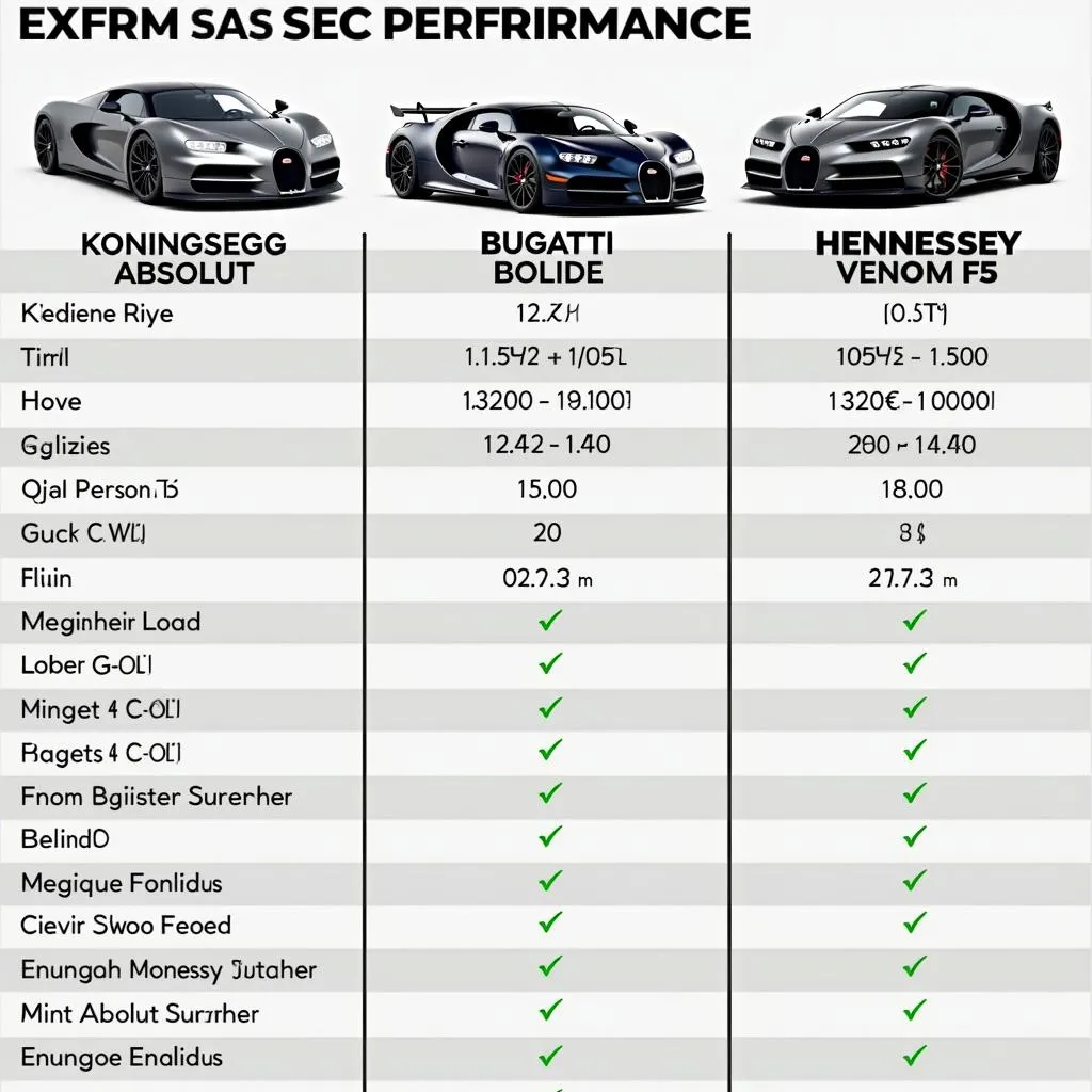 Fastest Car Comparison