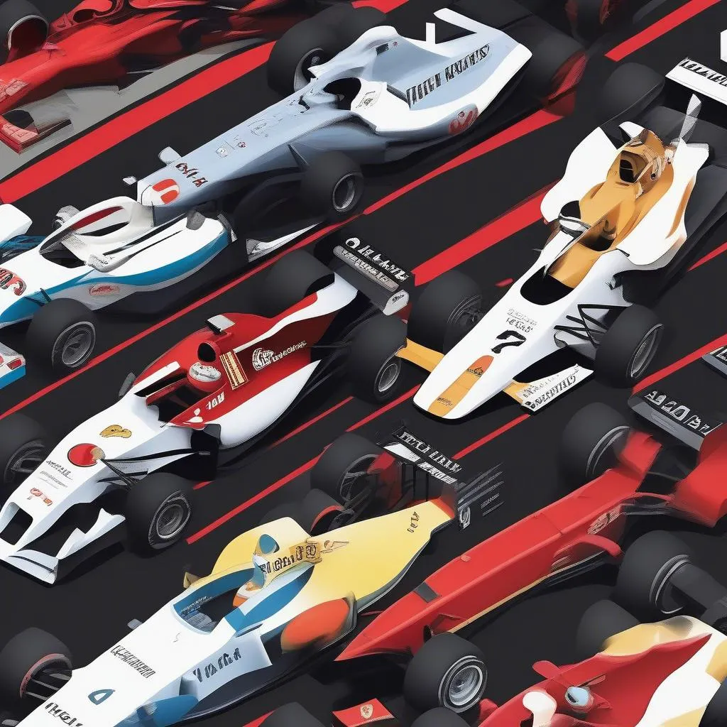 A compilation of some of the fastest F1 cars of all time