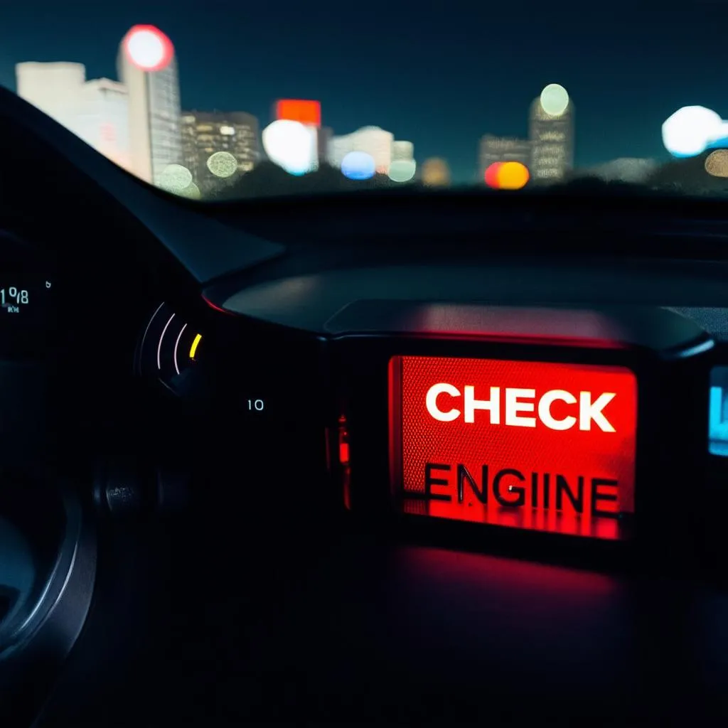 Car Dashboard Showing Faulty Sensor