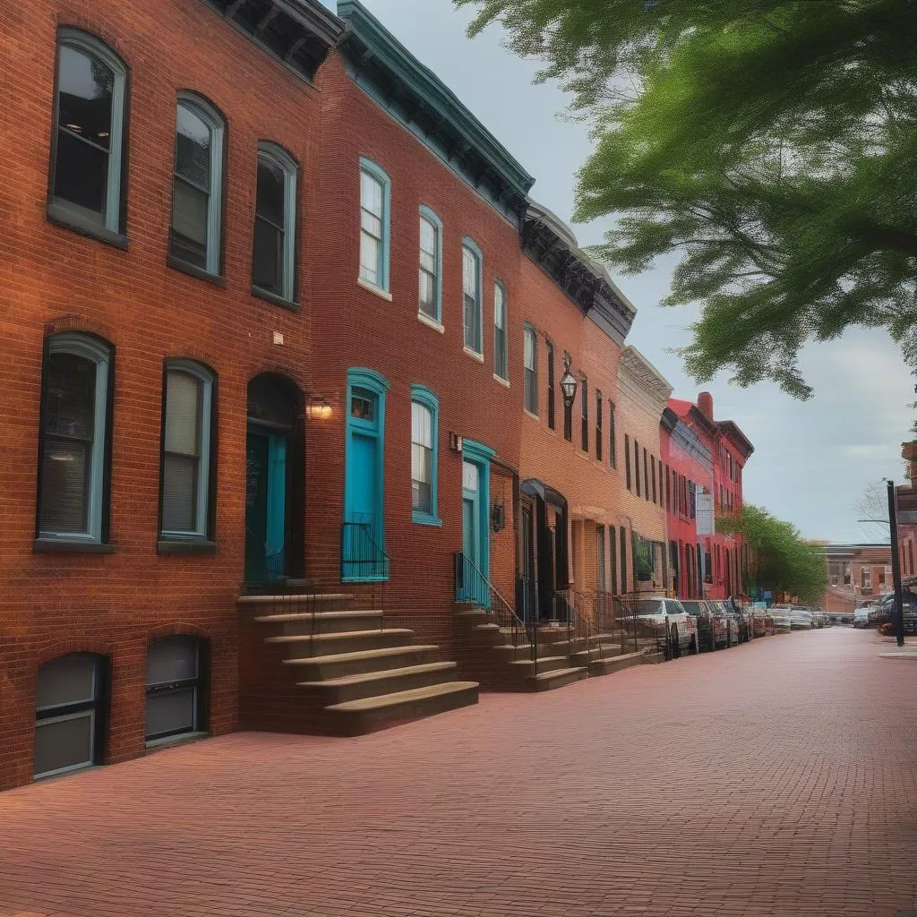 Charming historic streets of Fells Point