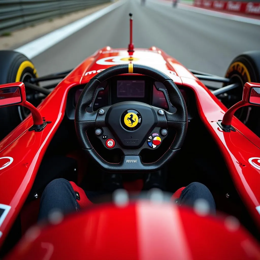 Ferrari F1 car cockpit