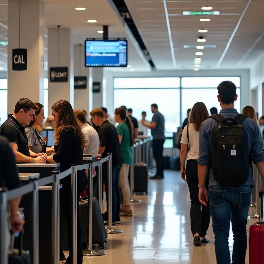 Rental car counter at FLL airport