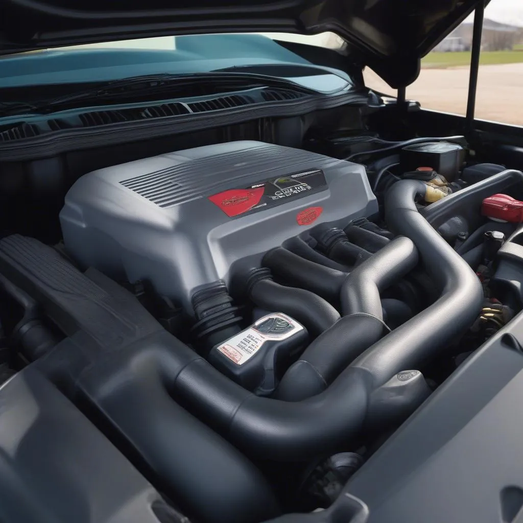 2000 Ford 7.3L Engine Bay