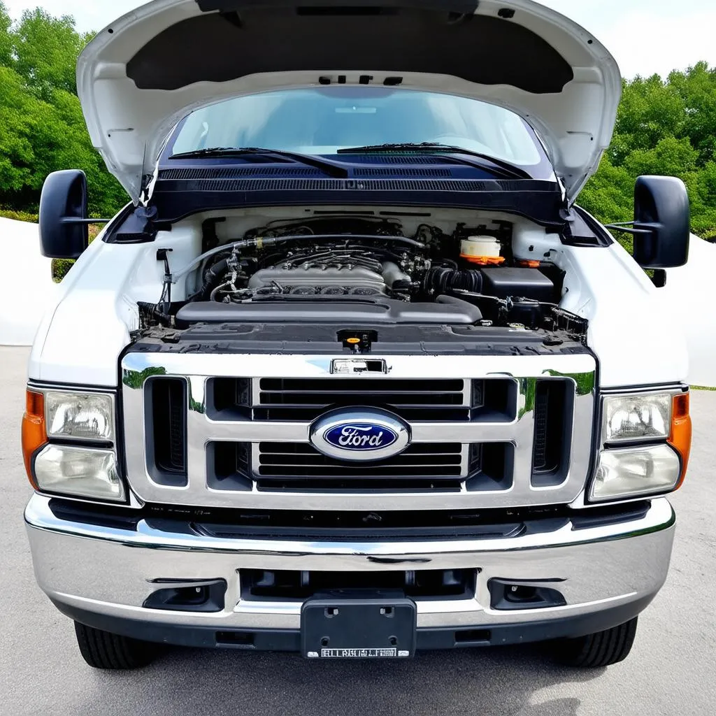 Ford E450 Engine Compartment