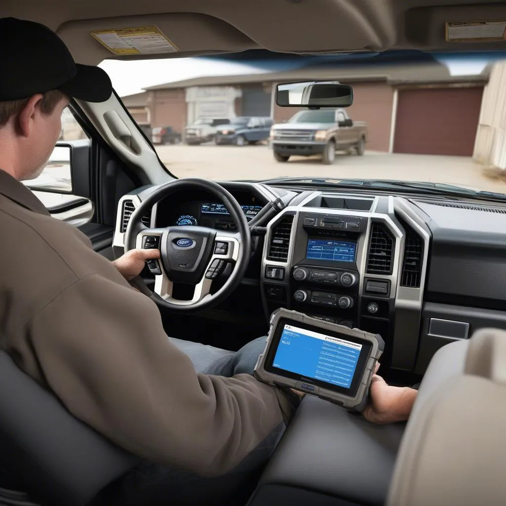 Diagnosing a Ford F-150 with Ford IDS scan tool