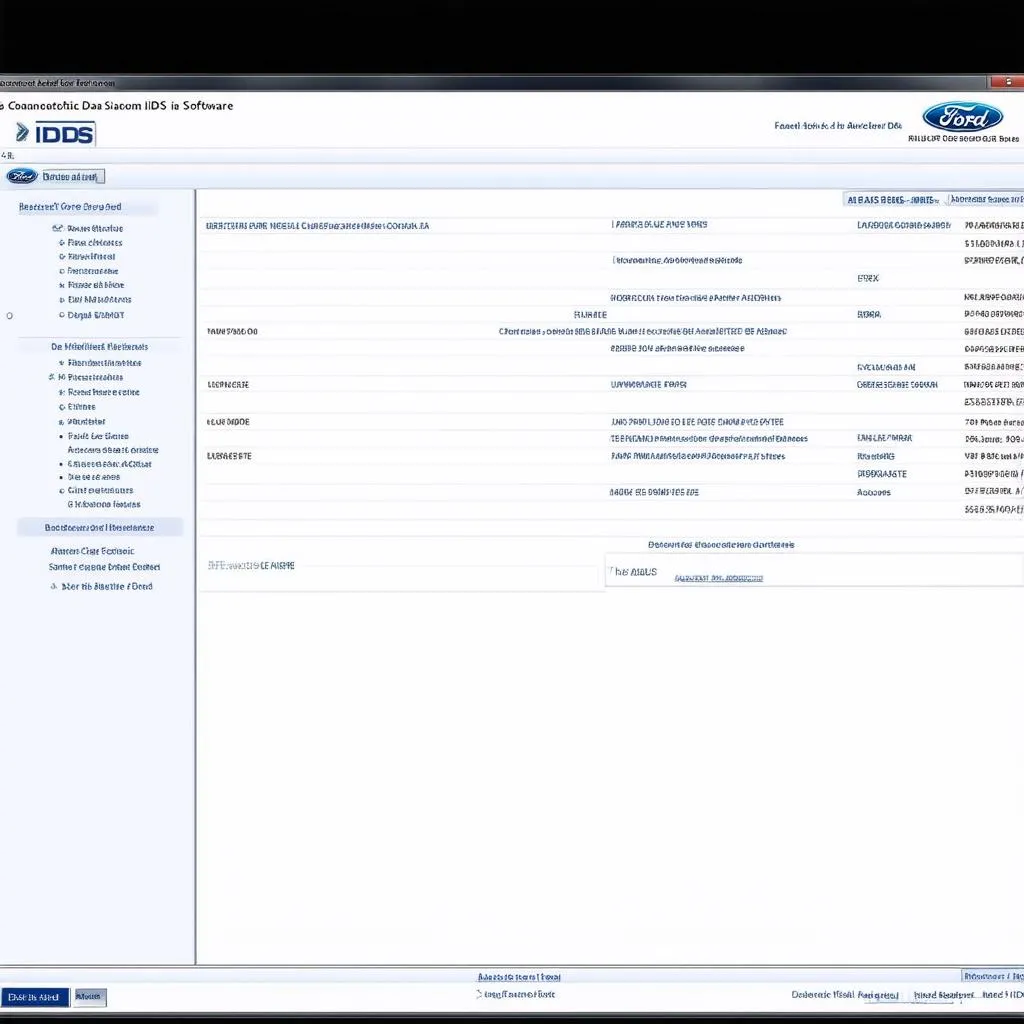 Ford IDS Software Screenshot