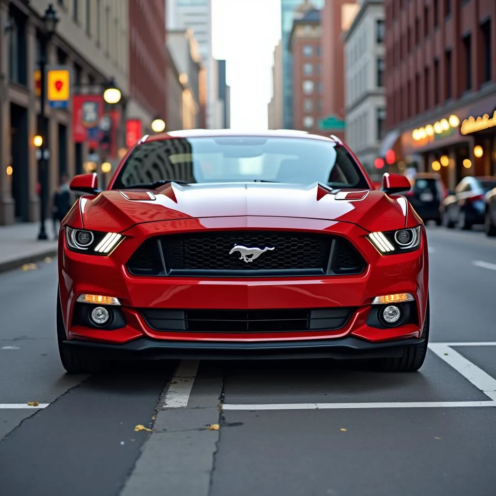 Ford Mustang on Detroit Street