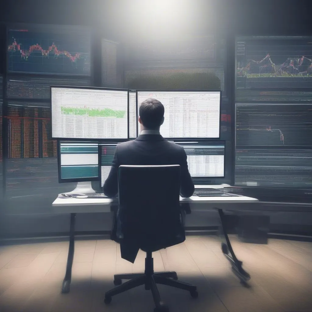 Forex Trader Analyzing Charts