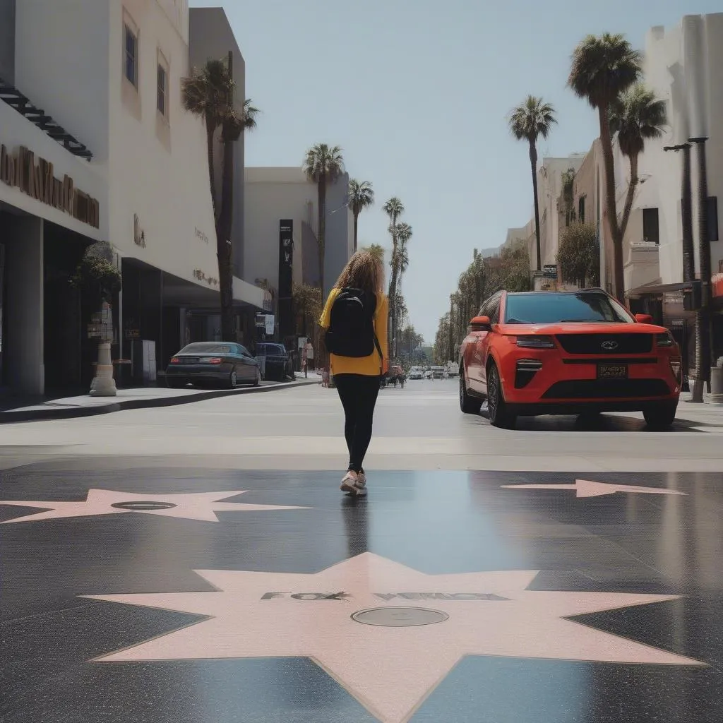 Fox rental car LAX Hollywood Walk of Fame