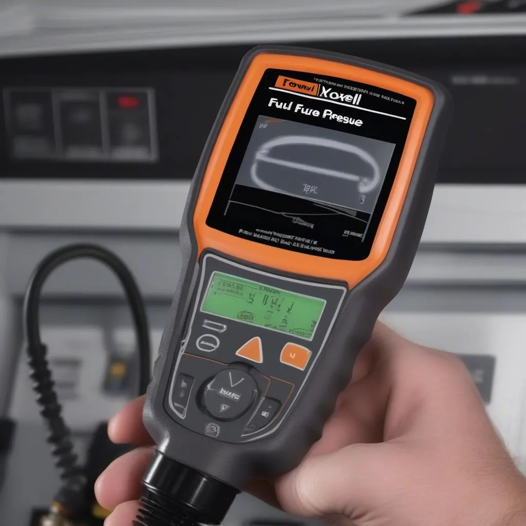 Foxwell scan tool displaying fuel pressure readings