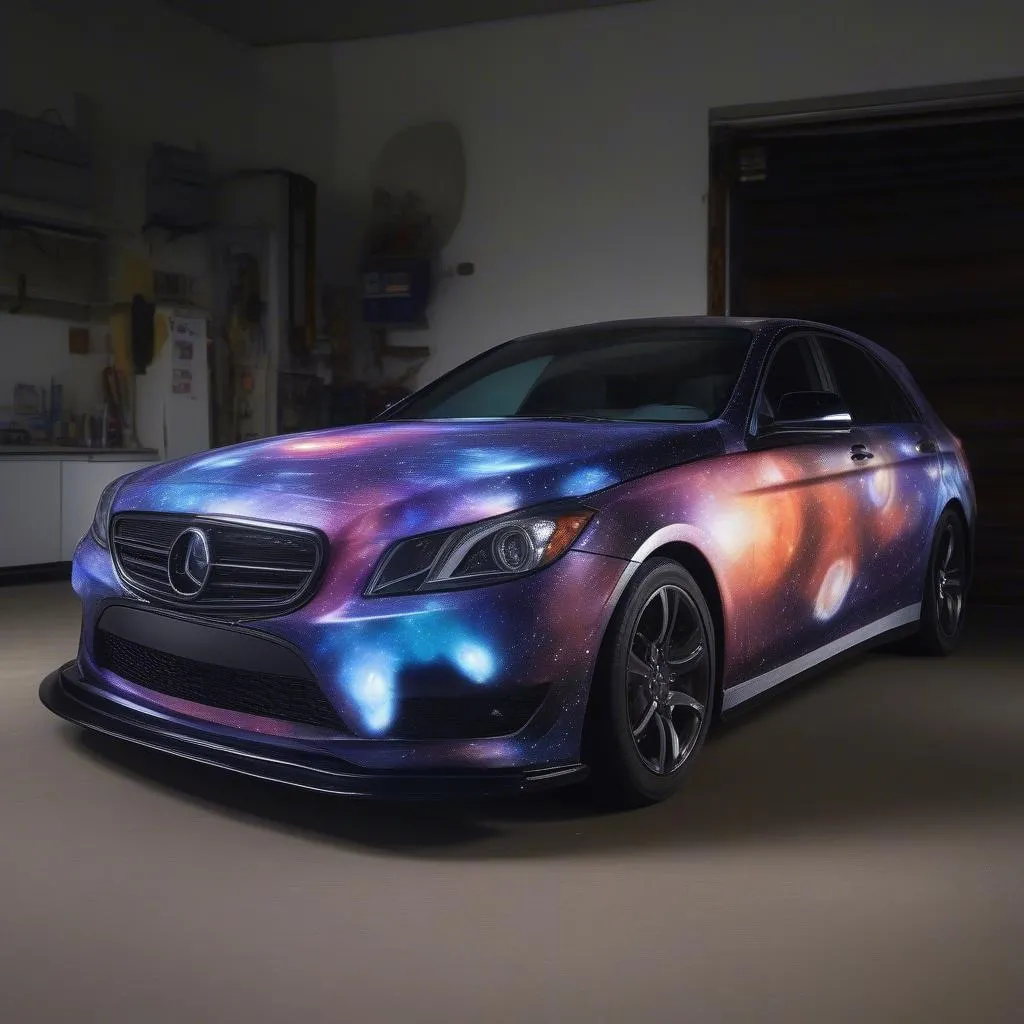 galaxy-wrapped-car