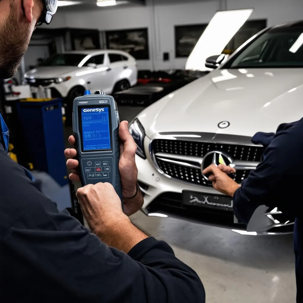 Genesys Tool Scanning a Car