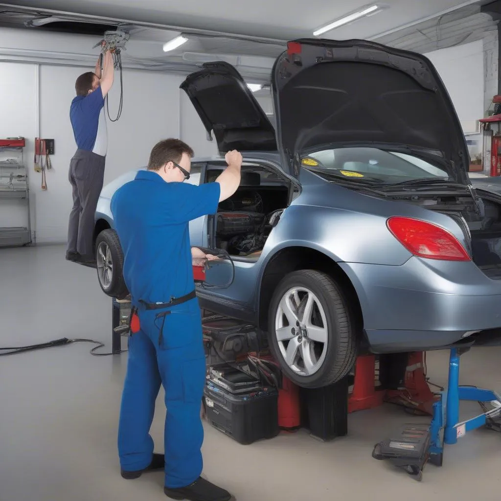 Genisys scan tool problems:  A mechanic uses a Genisys scan tool to diagnose a problem with a European car