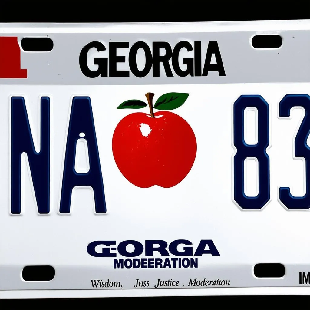 Georgia License Plate