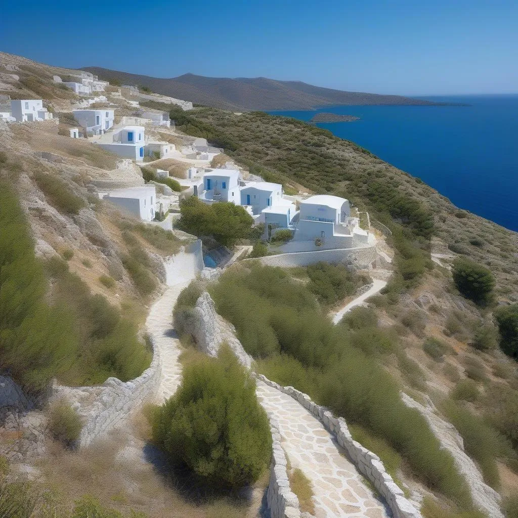 Scenic Greek Island Coastline