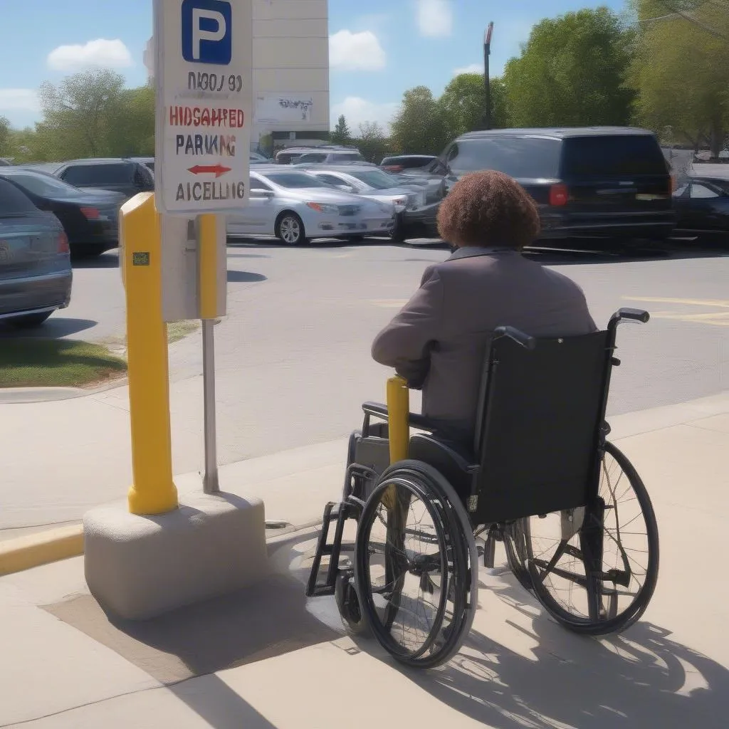 Handicap Placard Usage Example