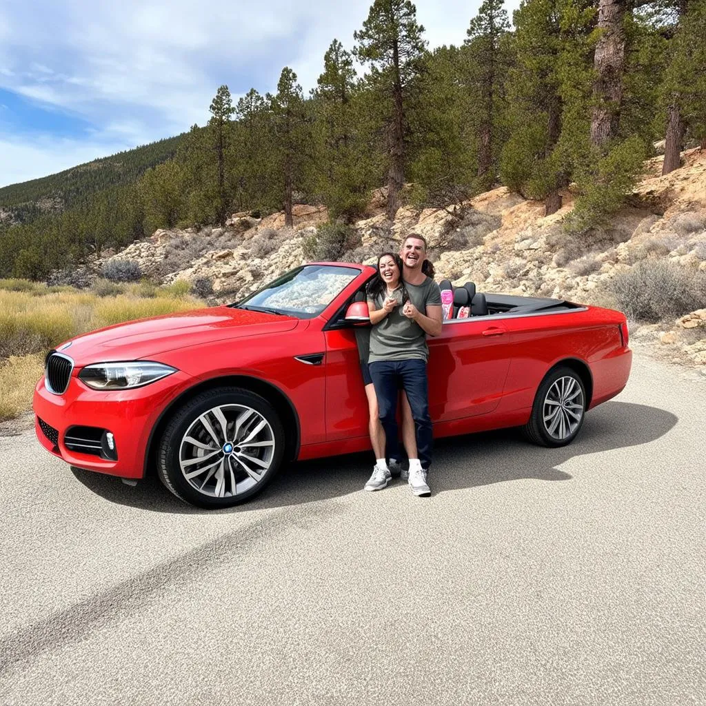 Happy Couple Road Trip