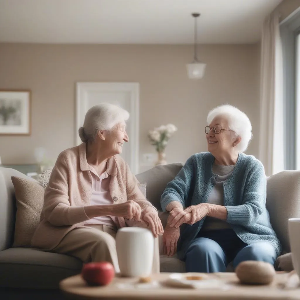 Elderly Couple Receiving Home Care