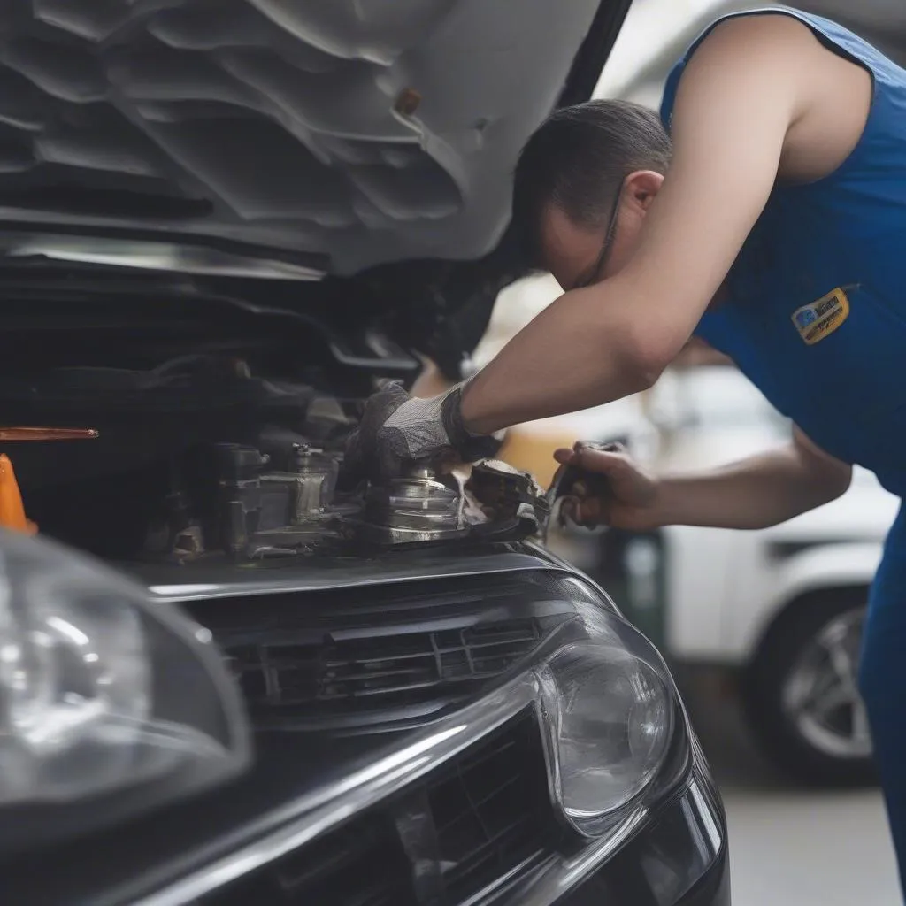 Replacing a headlight bulb