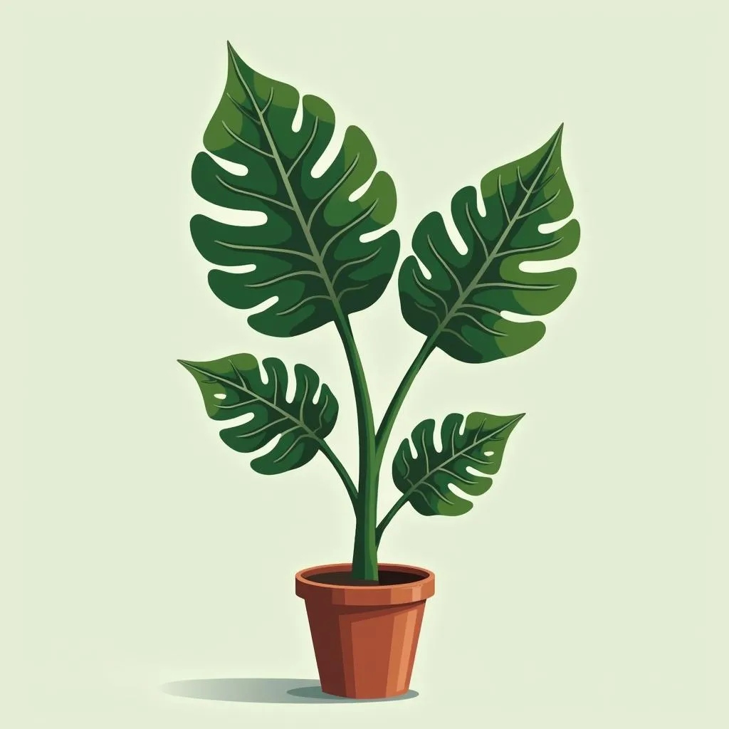 A thriving fiddle leaf fig with lush, green leaves