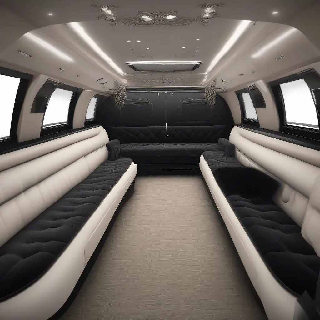 Spacious Interior Design in a Hearse Car