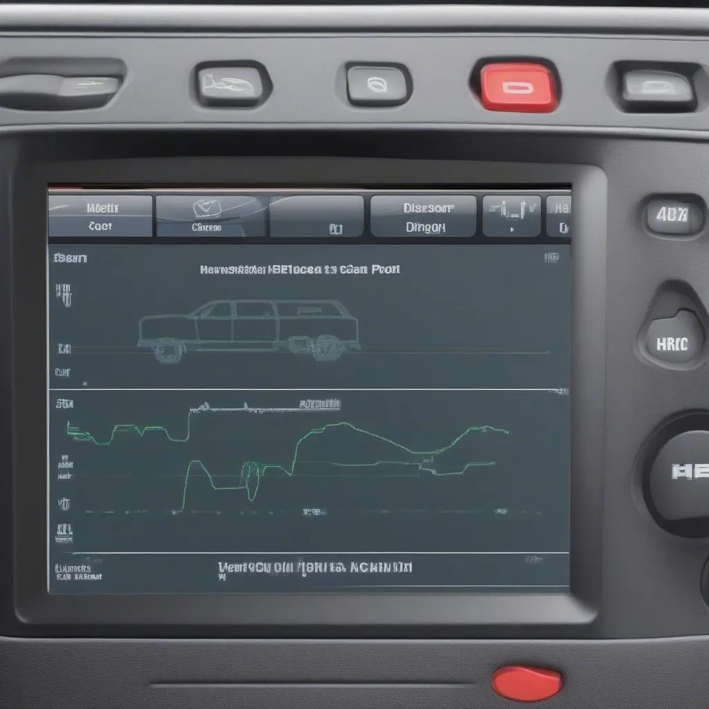 HHR ABS scan tool connected to OBD-II port