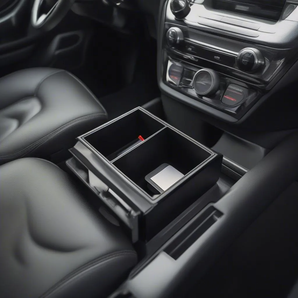 Hidden Car Console Compartment