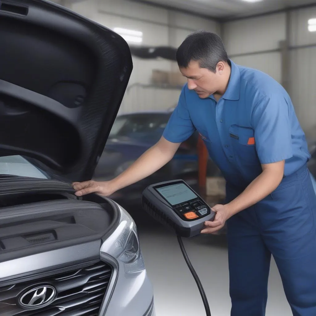 Hi Scan Hyundai Diag Tool Connection