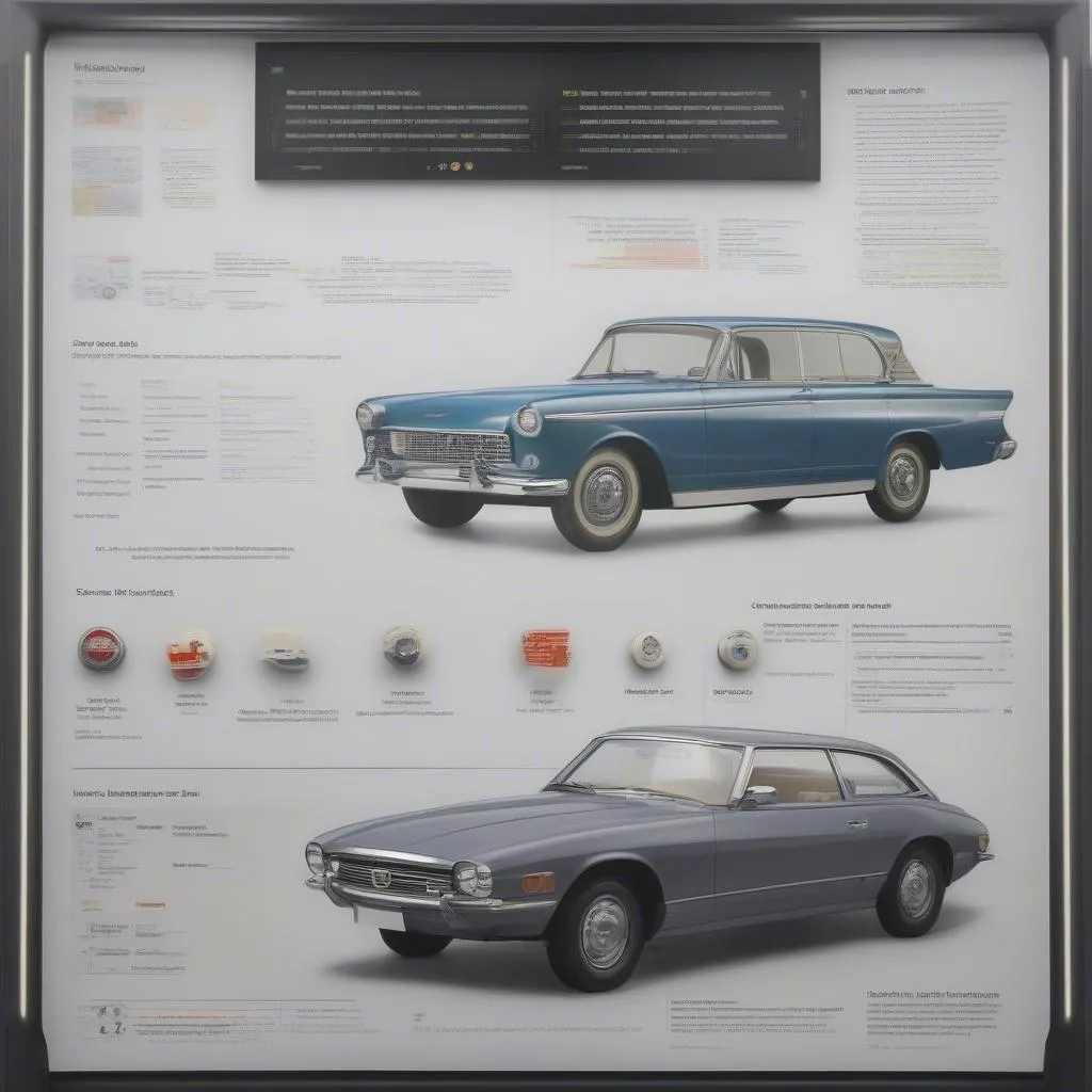 Information panel at a Hollywood star cars museum