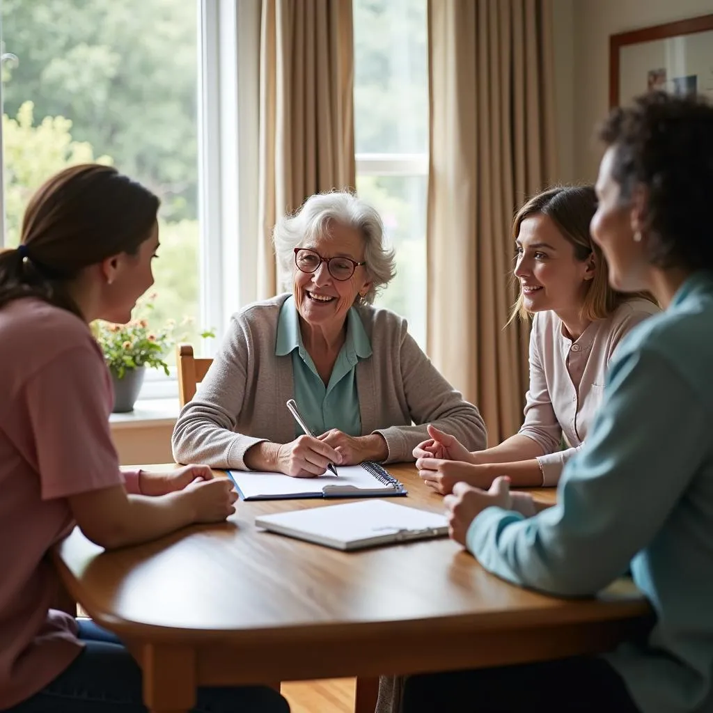 Discussing Care Plan with Family