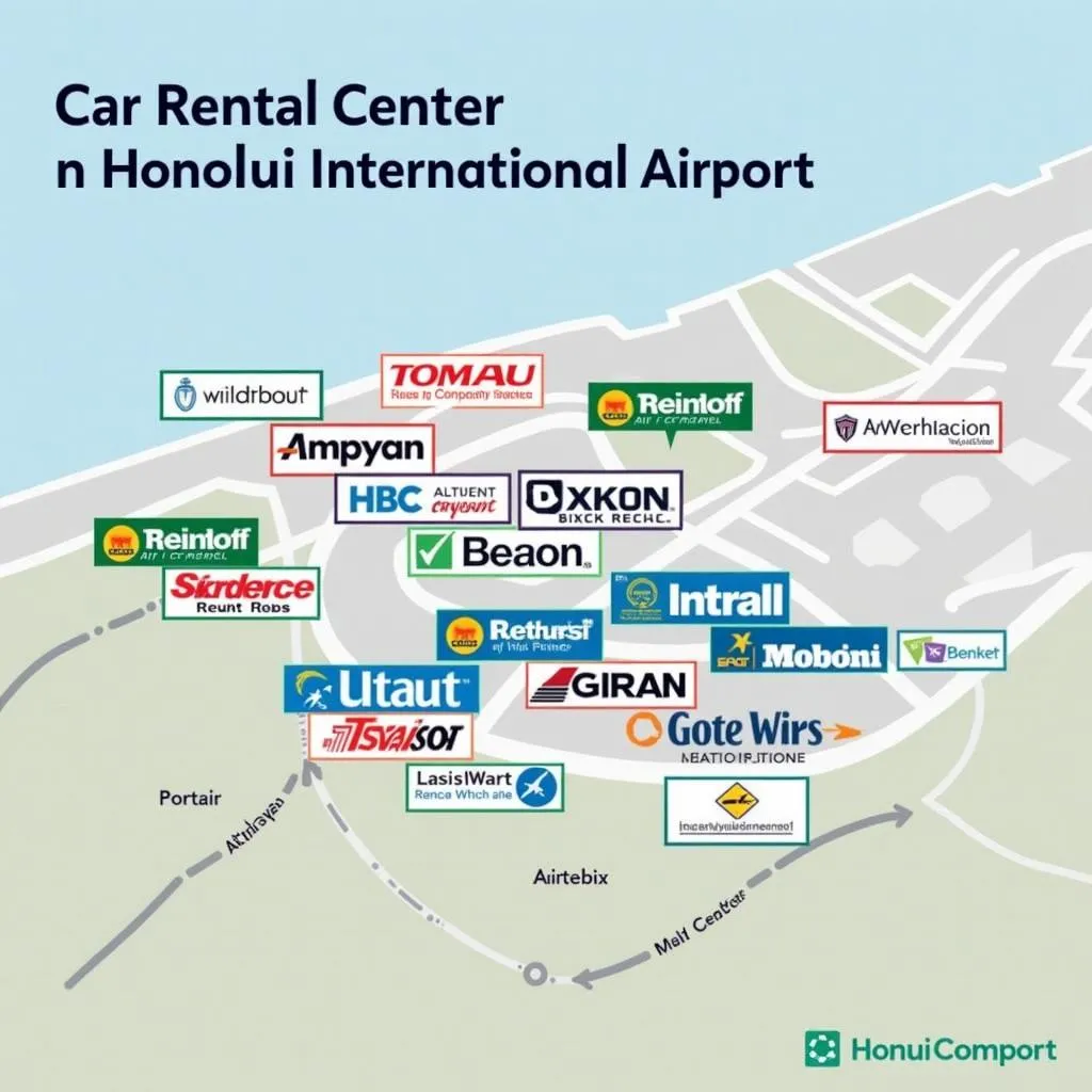 Honolulu Airport Car Rental Map