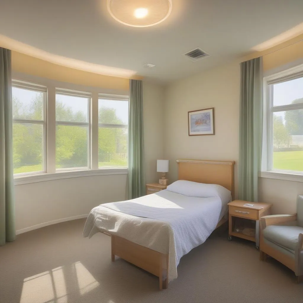 Image of a peaceful hospice care room