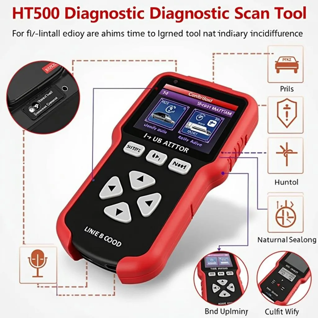 HT500 Scan Tool for European Car Diagnostics