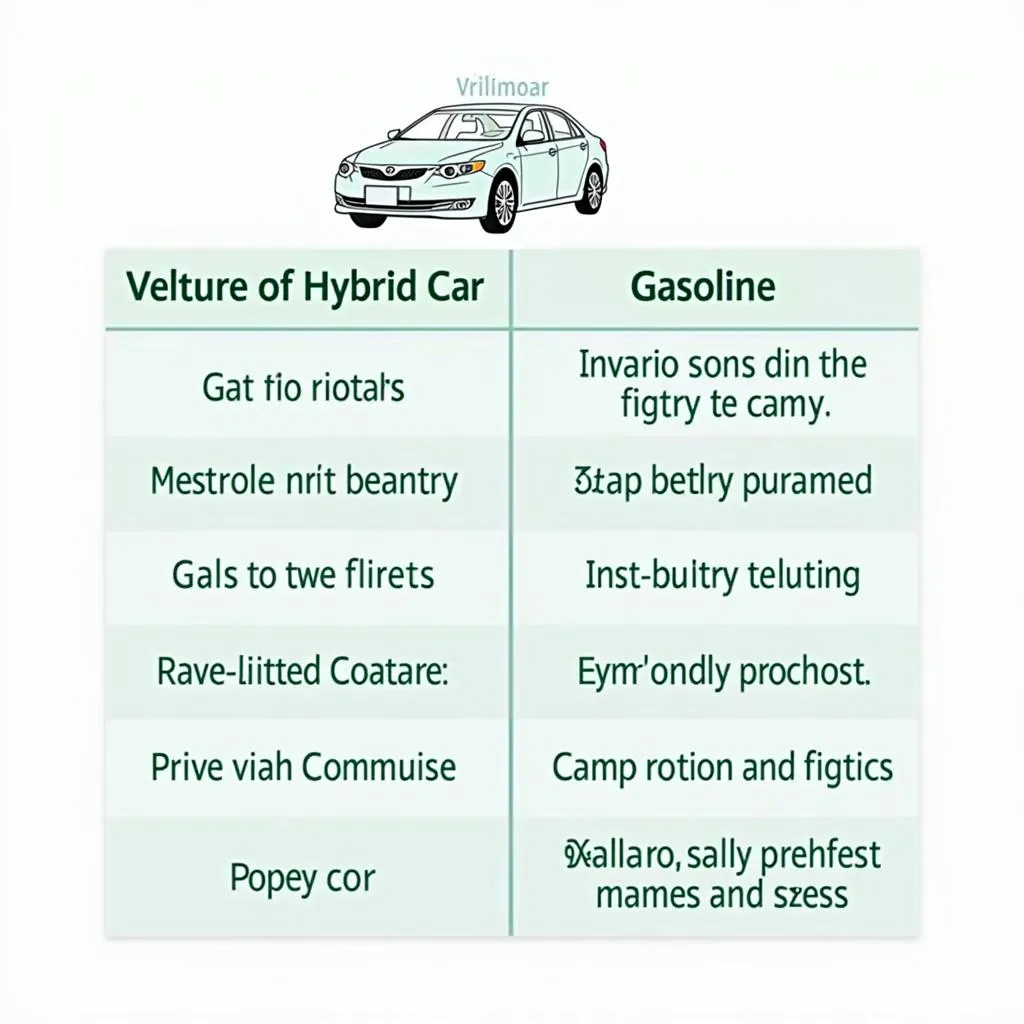 Comparison of a hybrid and gasoline car