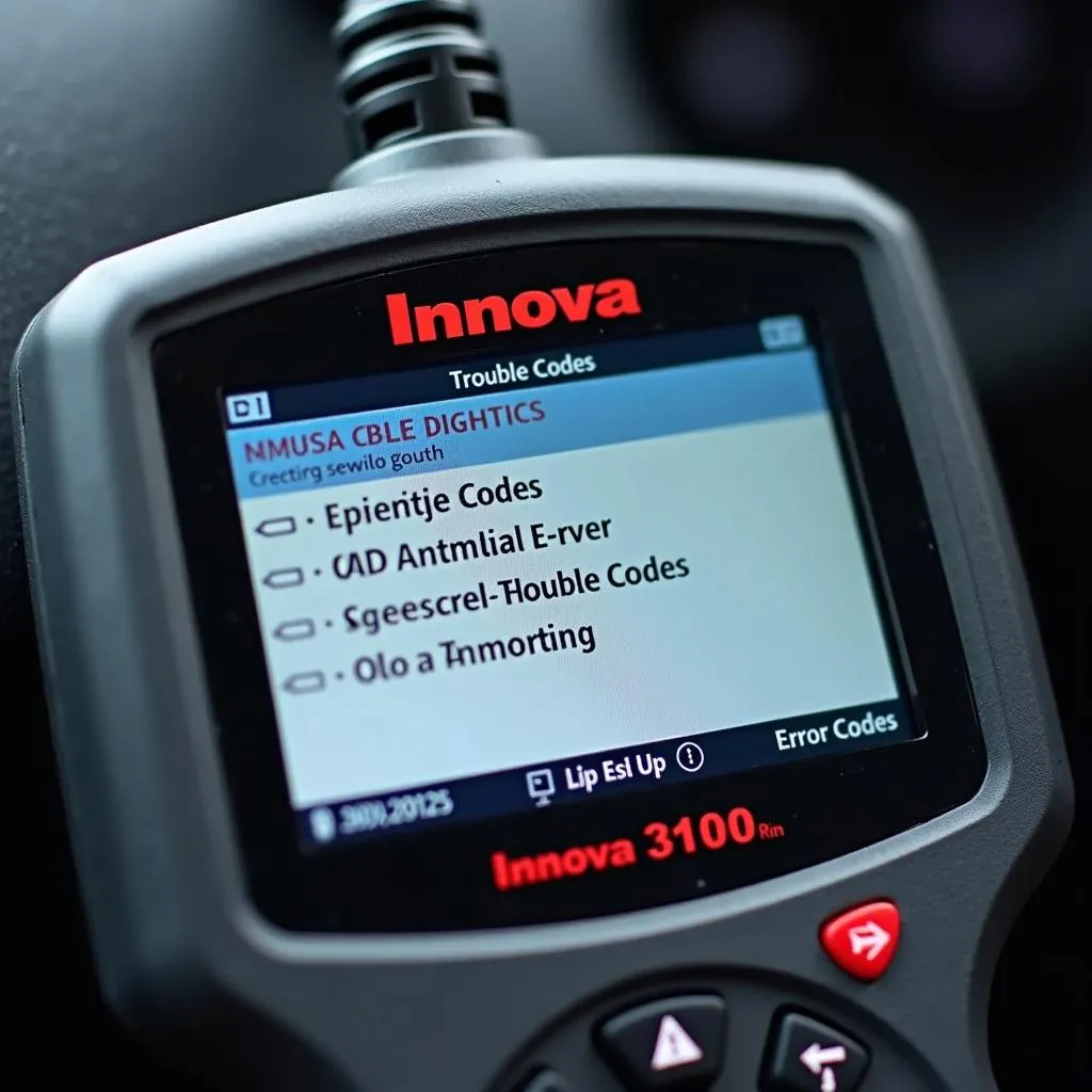 Innova 3100 Scan Tool Displaying Error Codes